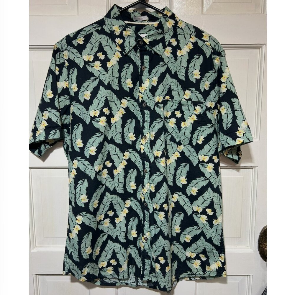 Men's Large Button Down Floral Patterned Shirt